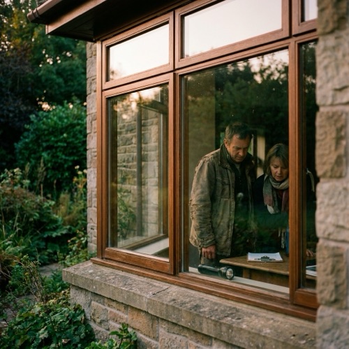 A couple at a home inspection