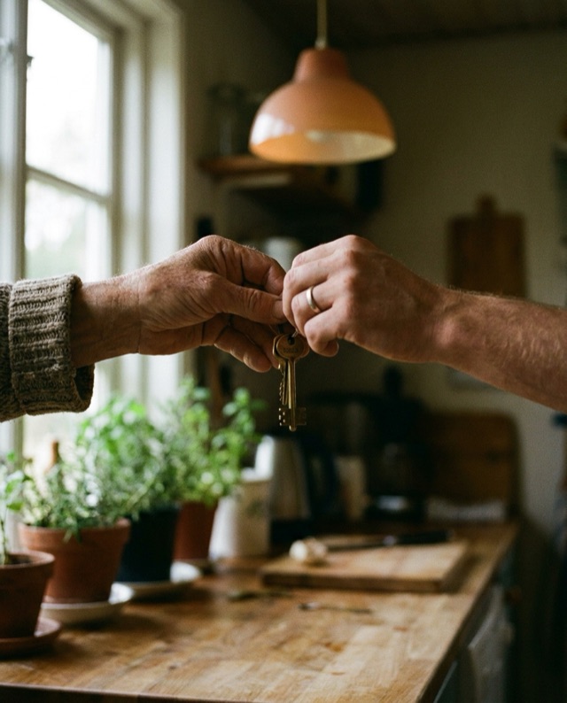 Keys changing hands at settlement